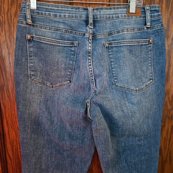 Judy Blue Distressed High Rise Slim Fit Ankle Jeans Sz 15/32 - Picture 7 of 9
